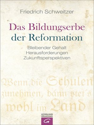 cover image of Das Bildungserbe der Reformation